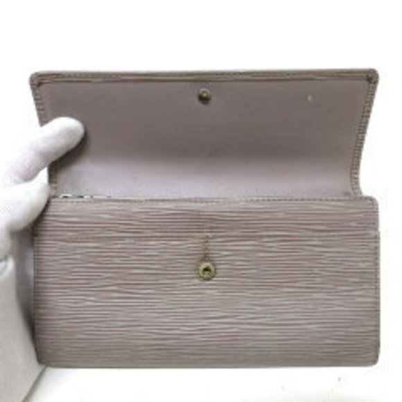 Louis Vuitton Porte Monnaie Epi Leather Wallet Gray - Picture 4 of 9
